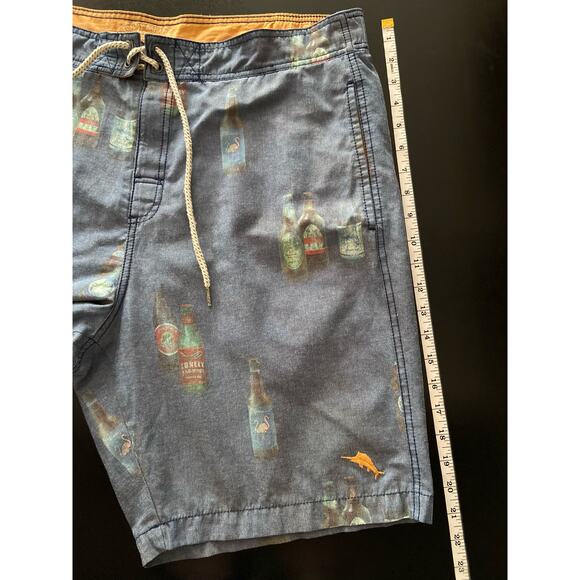 TOMMY BAHAMA Relax Blue w/Beer Pattern Swim Trunks sz L - Picture 13 of 14